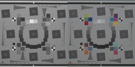 左圖：未經(jīng)ISP處置的圖片；右圖：通過ISP處置后的RGB圖像