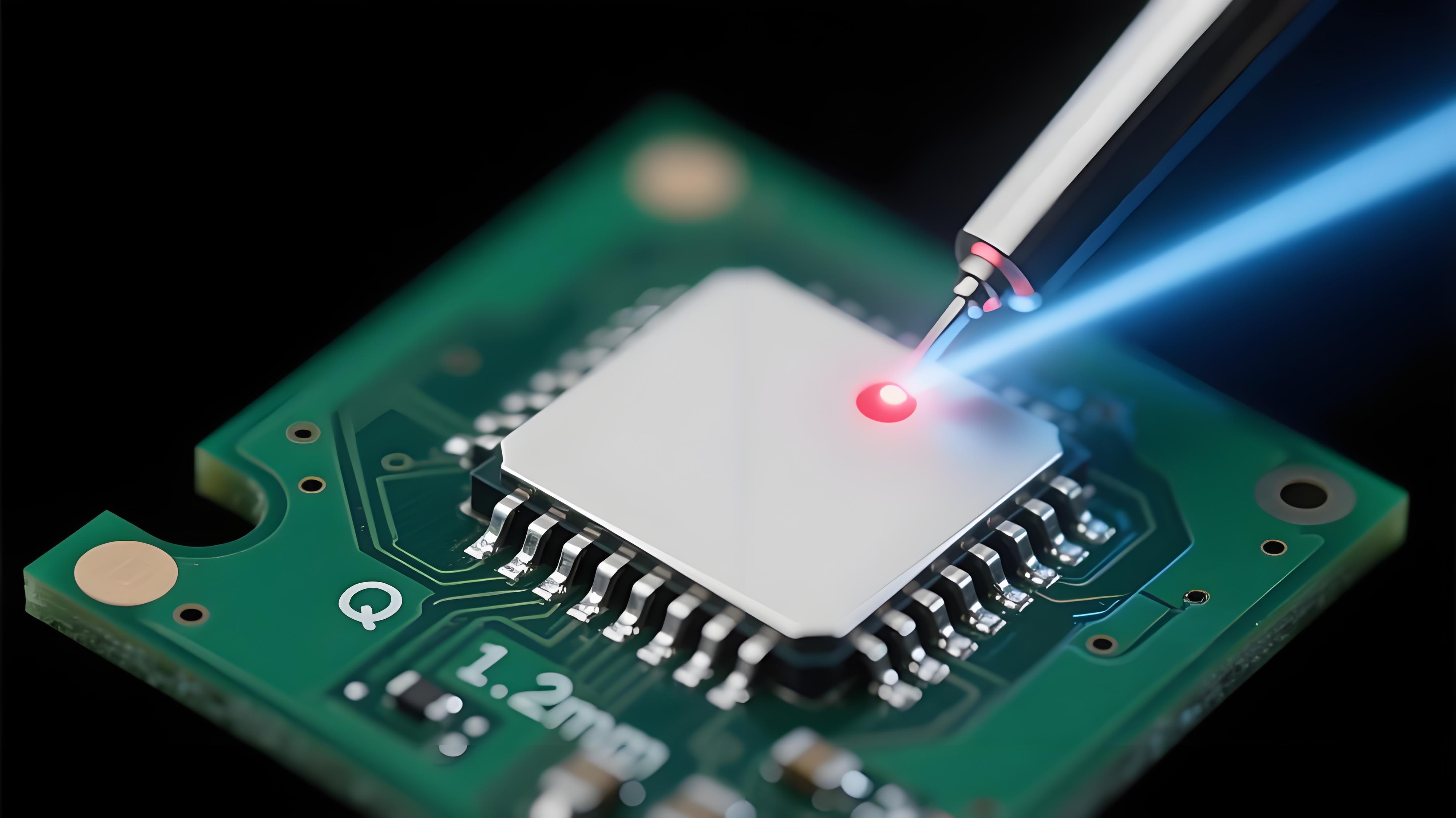 選擇性激光焊接0.2mm間距QFP芯片場(chǎng)景，0.1mm激光光斑降低焊點(diǎn)空洞率