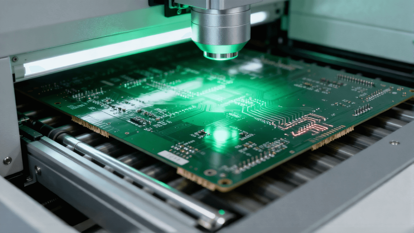 汽車(chē)電子8層高壓PCB AOI初篩場(chǎng)景，0.5元片低成本快速識(shí)別外觀缺陷