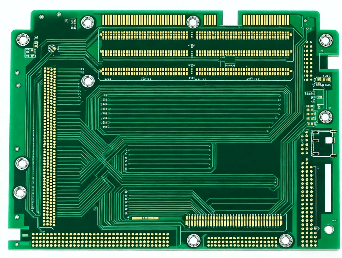 工業(yè)級 PCB 電路板特寫，厚銅布線與抗干擾結(jié)構(gòu)