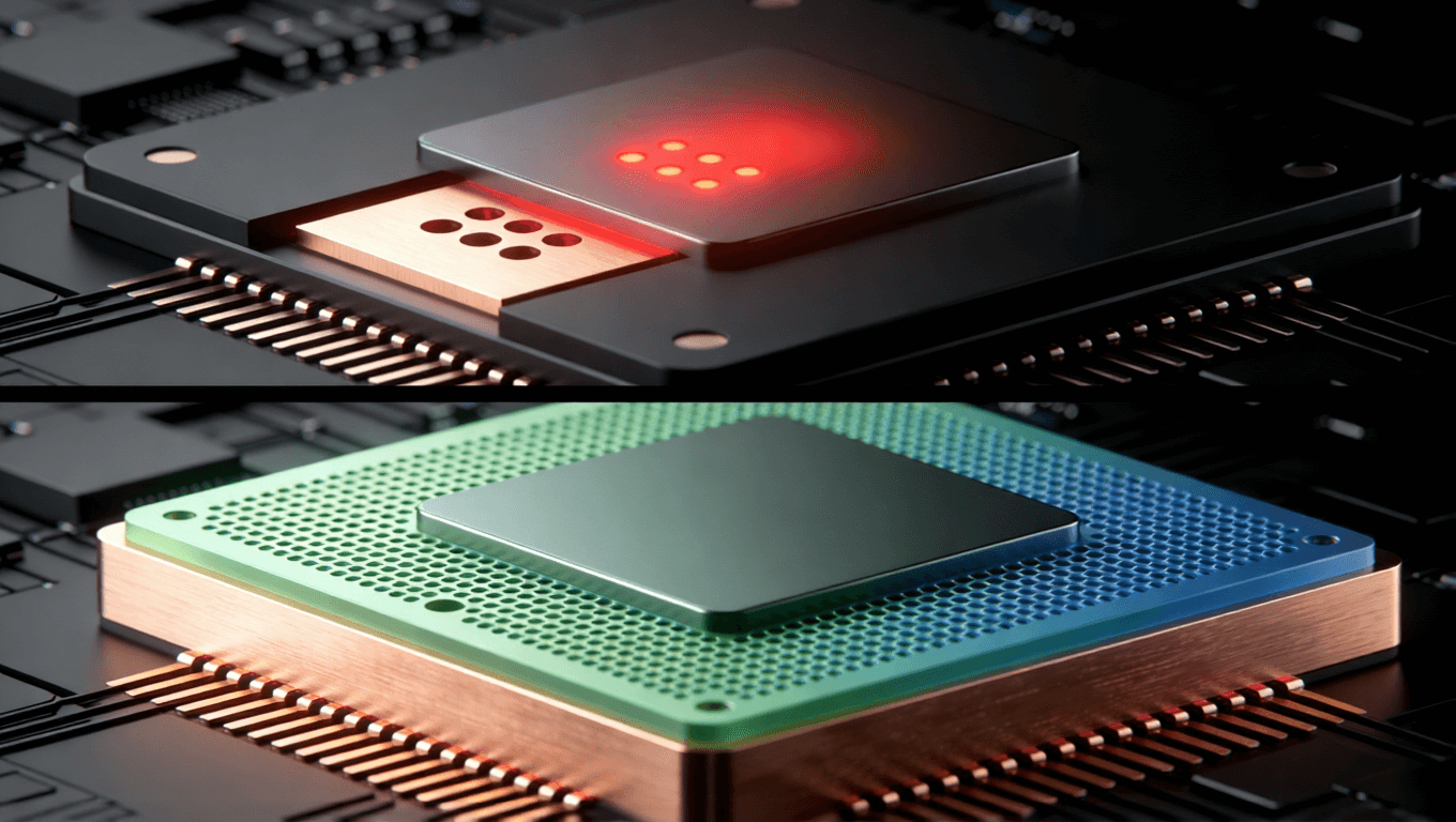 銅基板優(yōu)化前后導(dǎo)熱孔布局與銅層厚度對散熱效果的影響對比圖 銅基板優(yōu)化前后導(dǎo)熱孔布局與銅層厚度對散熱效果的影響對比圖