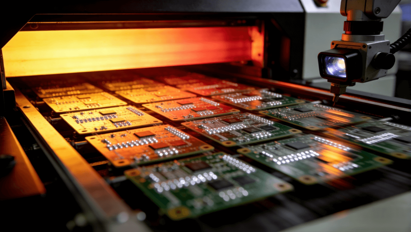 軟硬結合板階梯式回流焊工藝與AI視覺檢測系統(tǒng)工作場景 軟硬結合板階梯式回流焊工藝與AI視覺檢測系統(tǒng)工作場景