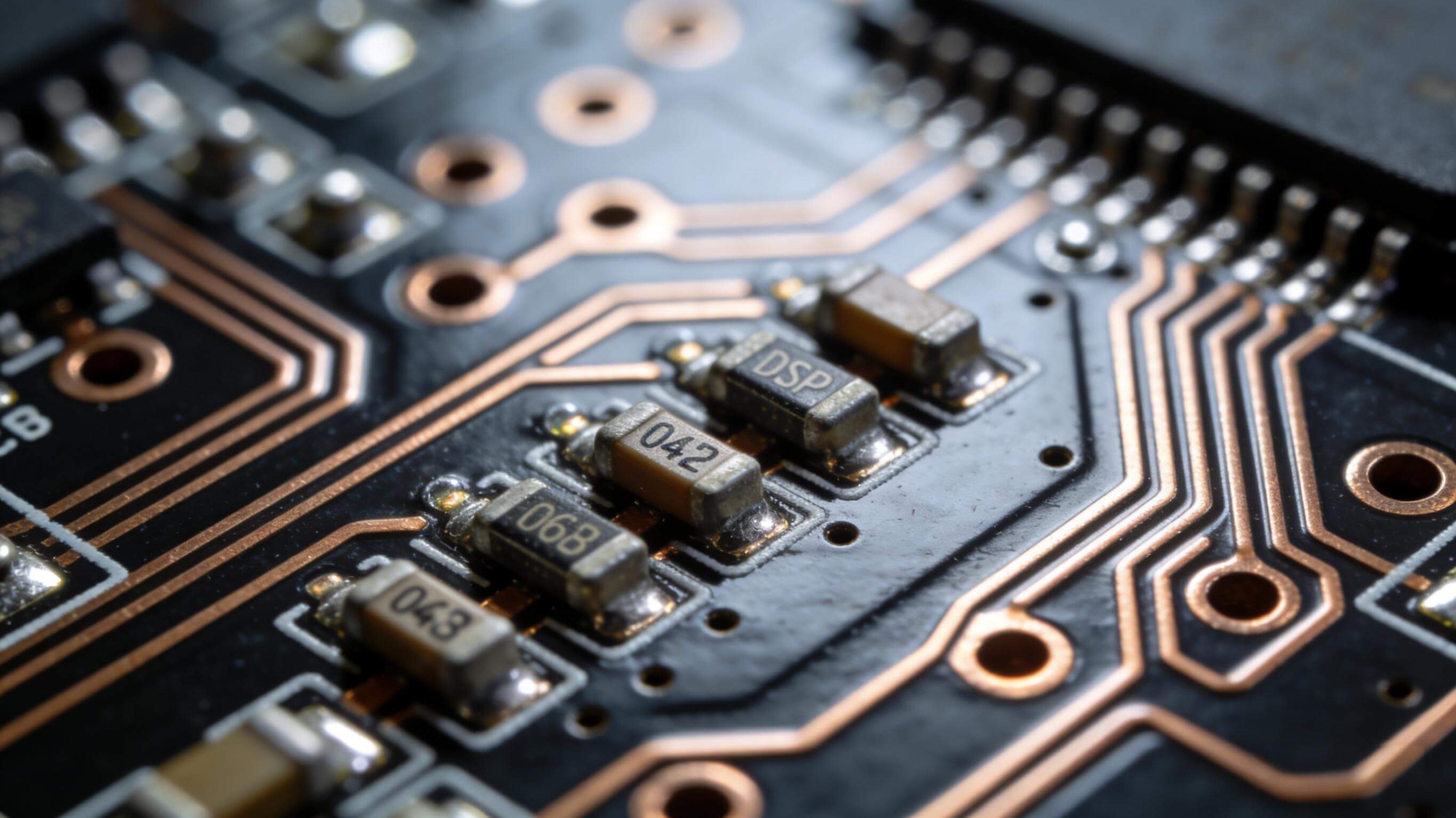 高速PCB上DSP電源引腳附近緊密放置的去耦電容